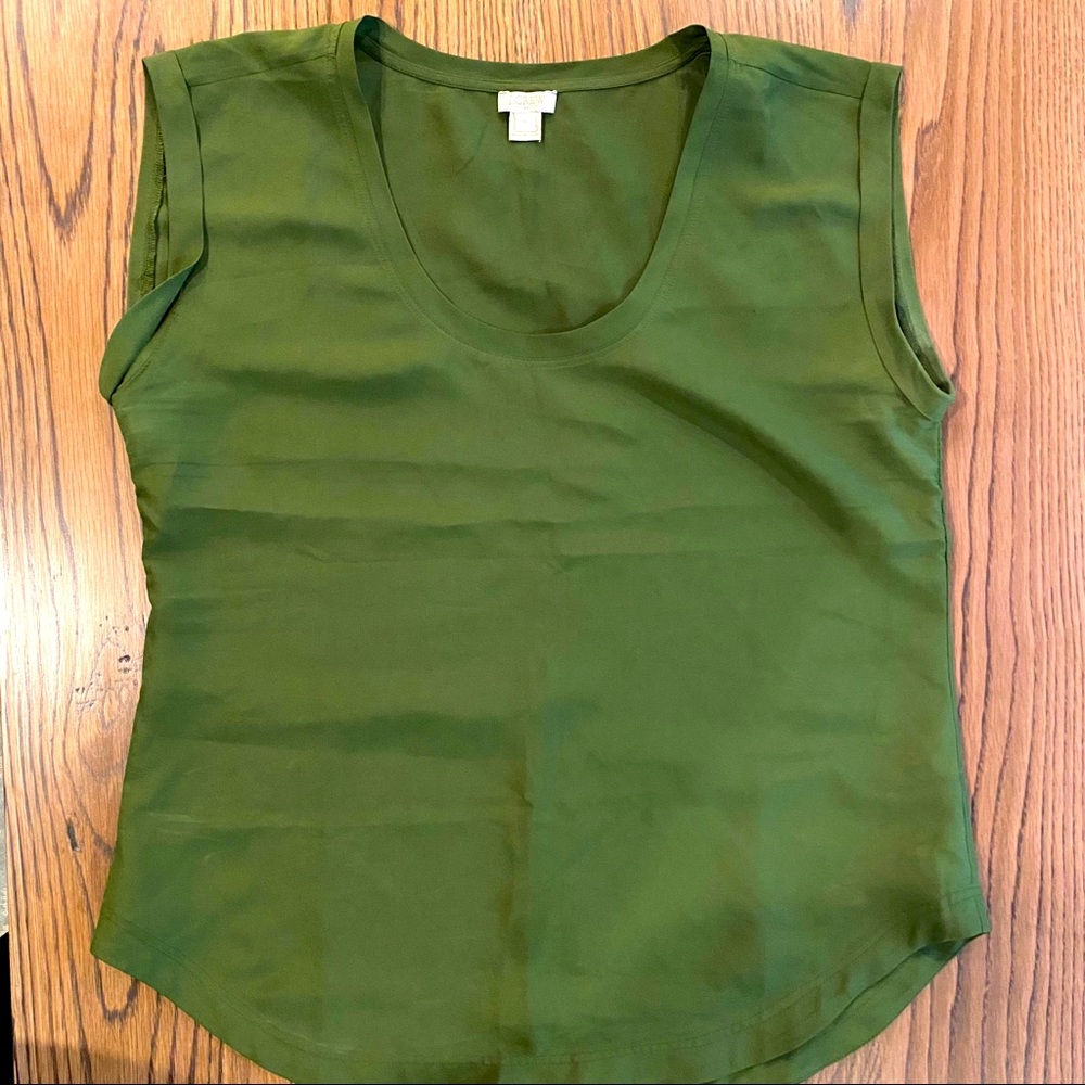 J. Crew Factory Lightweight Olive Blouse